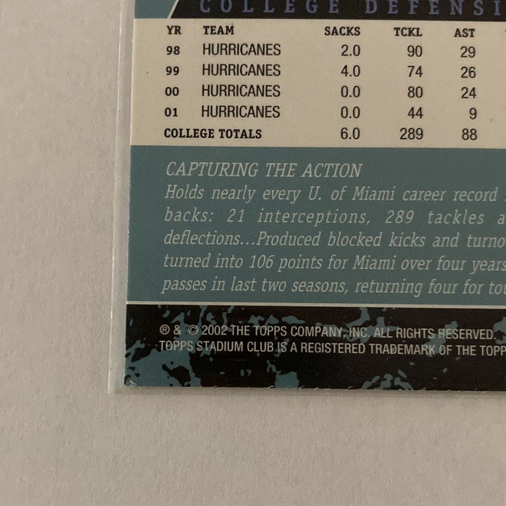 Ed Reed Rookie Card - Picture 5 of 6
